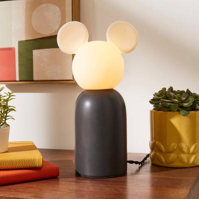 Dunelm Disney Mickey Mouse Lunebar Table Lamp, Graphite Grey