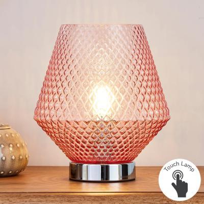 Dunelm Miah Blush Touch Dimmable Table Lamp Blush