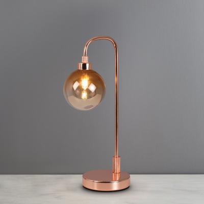 Dunelm Tanner Copper and Glass Table Lamp Copper (Brown)