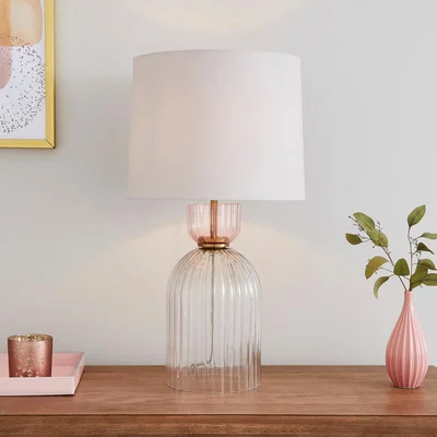 Dunelm Ora Table Lamp Pink