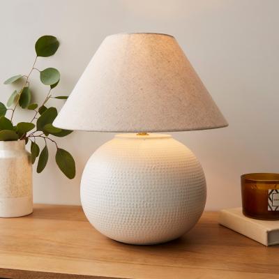 Dunelm Tierra Ceramic Table Lamp, Large White