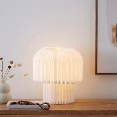 Dunelm Origami Paper Table Lamp 38cm Mushroom White