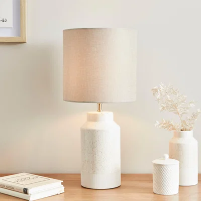 Dunelm Dorma Purity Ceramic Table Lamp White
