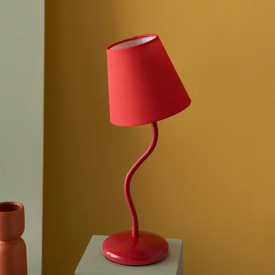 Dunelm Boogi Metal Adjustable Table Lamp Red