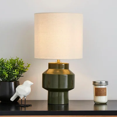 Dunelm Montreal Table Lamp, 42cm Olive