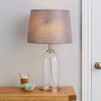 Dunelm Lenny Glass Clear Table Lamp Clear