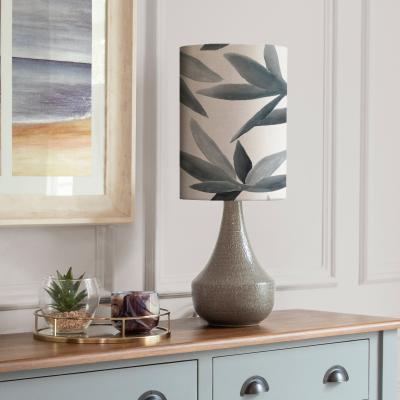 Dunelm Agri Table Lamp with Silverwood Shade Silverwood Blue Grey