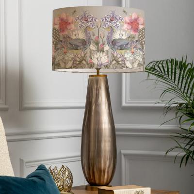 Dunelm Minerva Table Lamp with Acanthis Shade Bronze