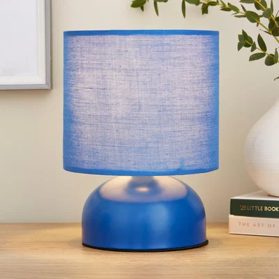 Dunelm Sicily Touch Table Lamp Classic Blue
