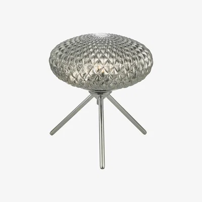 Furniture Village Bibiana Small Smoked Glass Table Lamp