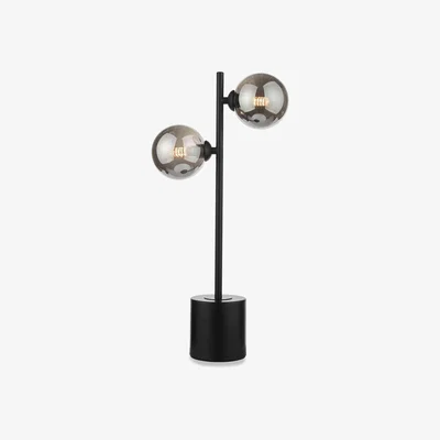 Furniture Village Spiral 2 Light Table Lamp - Black