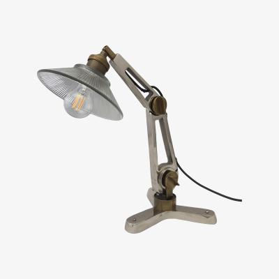 Furniture Village Brass and Nickel Industrial Table Lamp