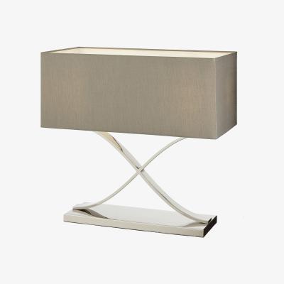Furniture Village Brooks Stainless Steel Table Lamp - Silver