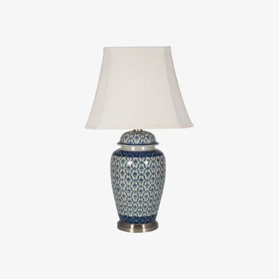 Furniture Village Porcelain Ginger Jar Table Lamp - Pattern