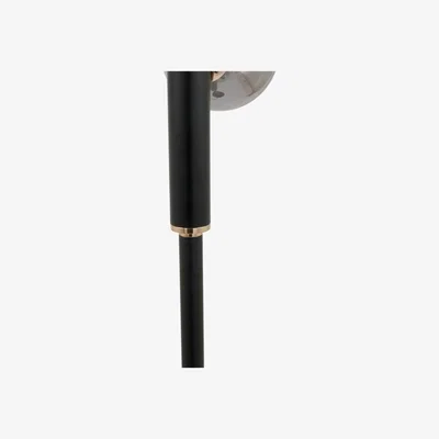 Furniture123 Black & Smoked Glass Orb Floor Lamp - Blair