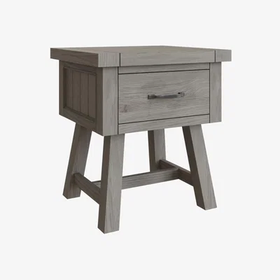 Furniture123 Grey Oak Lamp Table with Storage - Ambleside