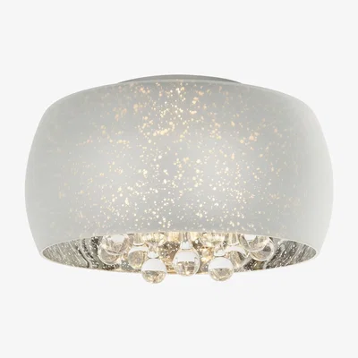 Furniture123 Chrome & Glass Drops Flush Ceiling Light - Eclipse