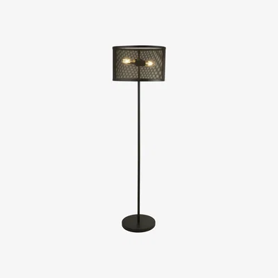 Furniture123 Black Mesh Floor Lamp - Fishnet