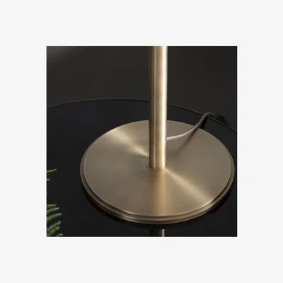 Furniture123 Brass Table Lamp with Emerald Green Shade - Nicholson
