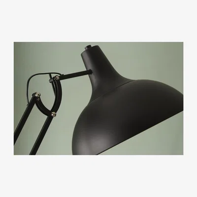 Furniture123 Matt Black Metal Task Floor Lamp