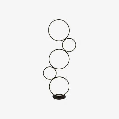 Furniture123 Black LED Ring Floor Lamp - Searchlight