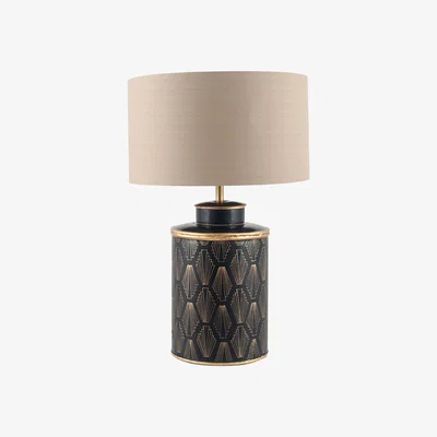 Furniture123 Art Deco Black & Gold Table Lamp - Pacific