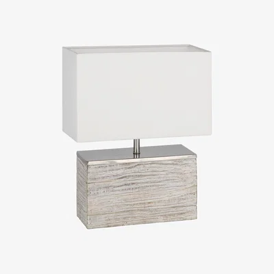 Furniture123 White Wash Table Lamp -Hampton