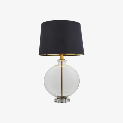 Furniture123 Gideon Black and Brass Table Lamp