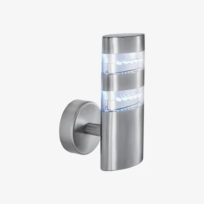 Furniture123 Oval Silver LED Outdoor Wall Lamp - Searchlight India