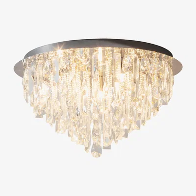 Furniture123 Crystal Flush Ceiling Light - Siena
