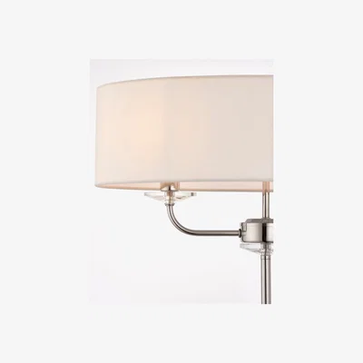 Furniture123 White Shade & Silver Floor Lamp - Nixon