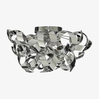 Furniture123 Chrome Twisted Flush Ceiling Light - Curls