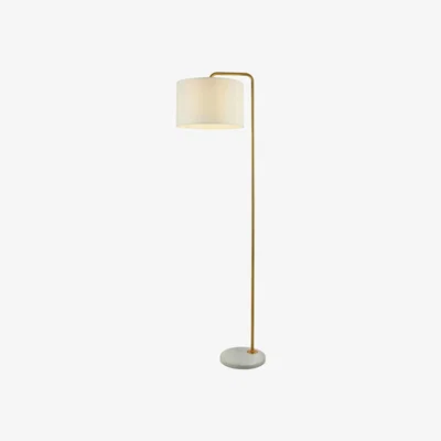 Furniture123 Gold Standing Lamp with White Marble Base - Hangman
