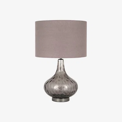 Furniture123 Smoke Glass Dimpled Table Lamp - Amelia