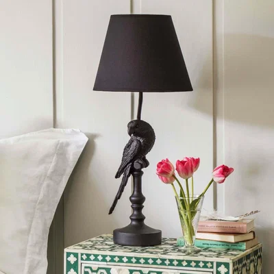 Graham & Green Black Parrot Lamp with Shade