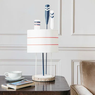 Graham & Green Striped Paddle Lamp with shade