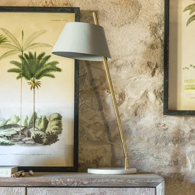 Graham & Green Kari Grey Table Lamp
