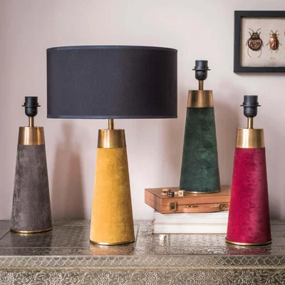 Graham & Green Montana Emerald Velvet Table Lamp
