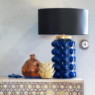 Graham & Green Deep Navy Bobble Table Lamp