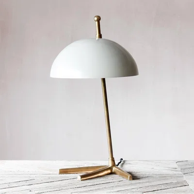 Graham & Green Platypus Grey and Brass Table Lamp