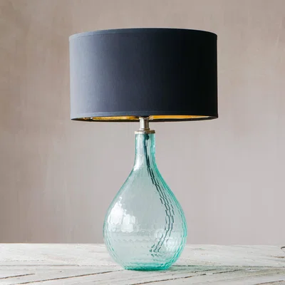Graham & Green Sea Green Honeycomb Glass Lamp