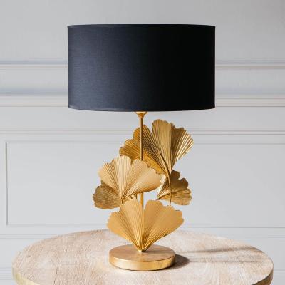 Graham & Green Gold Gingko Leaf Table Lamp with Shade