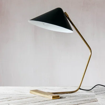 Graham & Green Wilder Black and Brass Table Lamp
