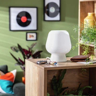 Habitat Habitat Lucetta Glass Table Lamp - White