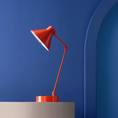 Habitat Habitat 60 Bobby 52cm Metal Table Lamp - Red