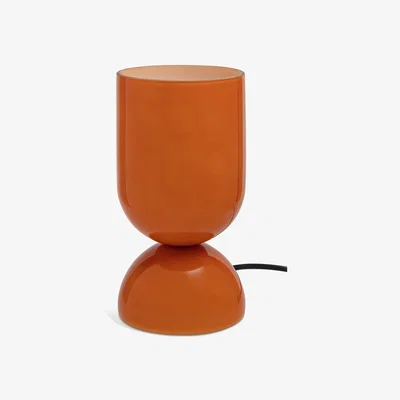 Habitat Habitat Gloss Glass Table Lamp - Orange