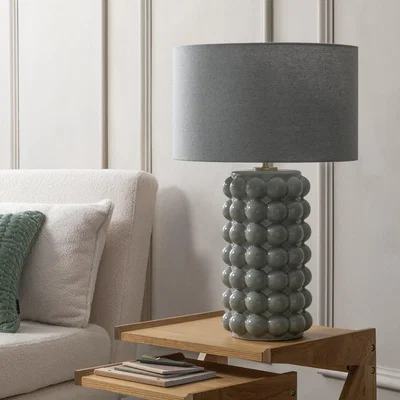 Habitat Habitat Bobble 61cm Ceramic Table Lamp - Grey