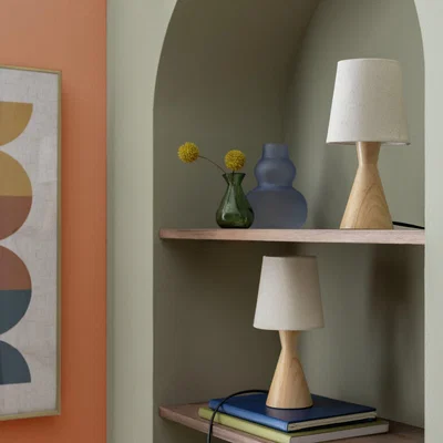 Habitat Habitat Modern Wood Table Lamp Pair - Natural