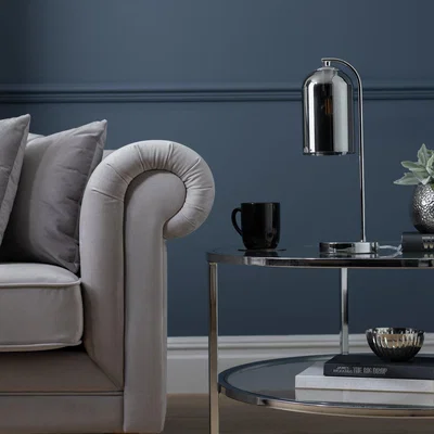 Habitat Habitat Chrome Ombre 40cm Metal Table Lamp - Silver