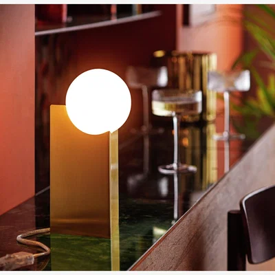 Habitat Habitat Yuri Afterglow Table Lamp - Gold & Glass